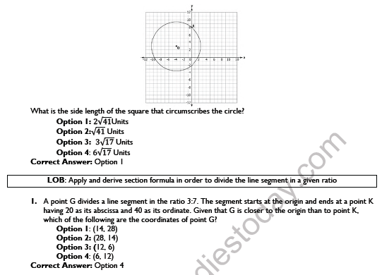 Cbse Class 10 Mathematics Coordinate Geometry Worksheet Set E 9616